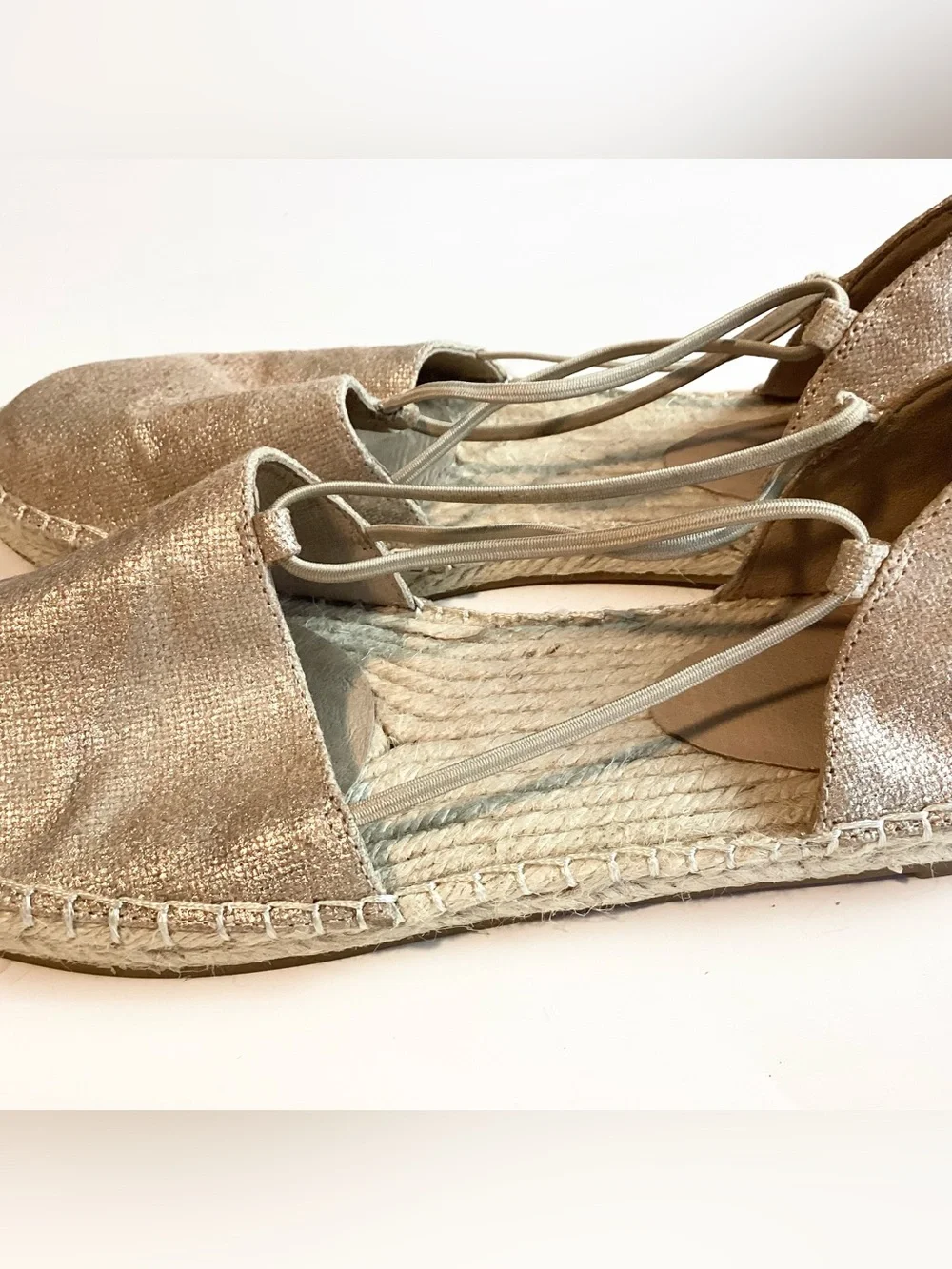 Eileen Fisher Metallic Lee 2 Espadrilles - Bronze/Tan - 9